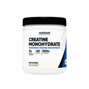 Nutricost Micronized Creatine Monohydrate 5000mg (5g) Powder Unflavored | 60 Servings | 300g | 08/2028