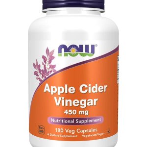 Now Apple Cider Vinegar 450mg | 180 Capsules | Exp. 05/2028