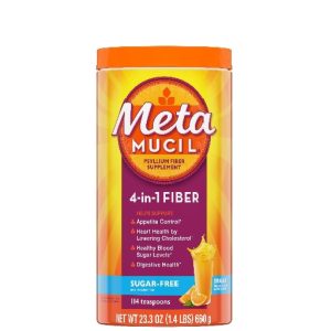 Metamucil Psyllium Fibre Supplement 4-In-1 Fibre | Sugar Free | 1.4Lbs (660g) | Exp. 08/2027