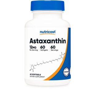 Nutricost Astaxanthin 12mg | 60 Softgels | Exp. 03/2028