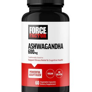 Force Factor Ashwagandha 600mg | 60 Veg Capsules | Exp. 03/2028