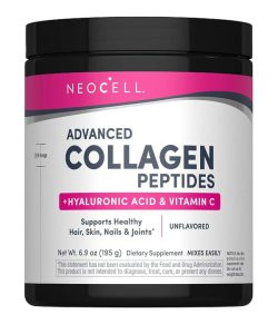 Neocell Advanced Collagen Peptides Powder Unflavored| Hyaluronic Acid & Vitamin C | 195g | Exp.04/2027