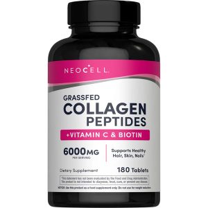 Neocell Grass-fed Collagen Peptides | Vitamin C & Biotin | 180 Tablets | 06/2028