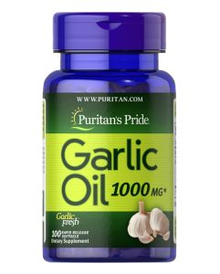 Puritans Pride Garlic Oil 1000mg | 100 Rapid Release Softgels | Exp. 02/2029