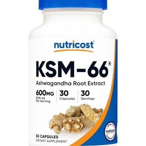 Nutricost KSM-66 Ashwagandha Root Extract 600mg | 30 Capsules | 09/2028