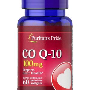 Puritans Pride Coq10 100mg | 60 Softgels | Exp. 03/2028