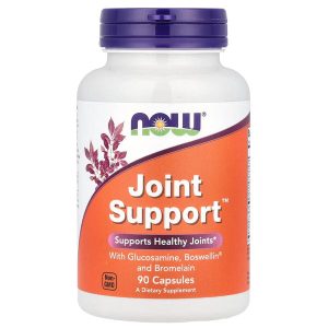 Now Joint Support With Glucosamine, Boswellin & Bromelin | 90 Capsules | Exp. 11/2028