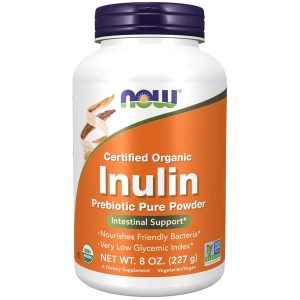 Now Inulin Prebiotics Pure Powder | 81 Servings | 227g | Exp. 03/2028