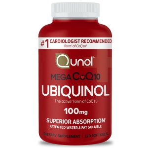 Qunol Mega Coq10 Ubiquinol 100mg Superior Absorption | 120 Softgels | Exp. 07/2028