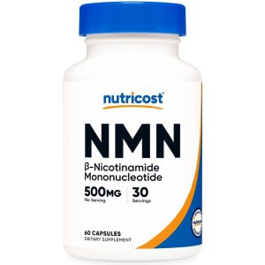 Nutricost Beta Nicotinamide Mononucleotide 500mg | Precursor To NAD+ | 60 Capsules | Exp. 11/2028