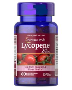 Puritan's Pride Lycopene 20mg | 60 Rapid Release Softgels | Exp. 12/2027