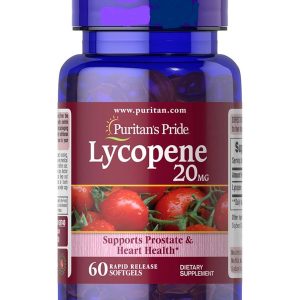 Puritan's Pride Lycopene 20mg | 60 Rapid Release Softgels | Exp. 12/2027