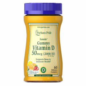 Puritan's Pride Sunvite Gummy Vitamin D 50mcg (2000IU) | 60 Gummies | Exp. 03/2027