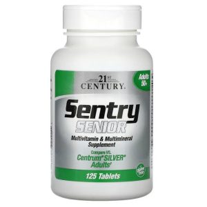 21st Century Sentry Senior Adult 50+ Multivitamin | 125 Tablets | Exp. 03/2028