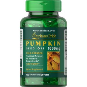 Puritan's Pride Pumpkin Seed Oil 1000mg | 100 Rapid Release Softgels | 04/2028