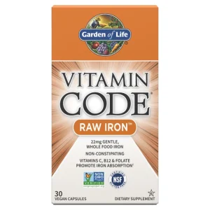Garden of Life Vitamin Code Raw Iron | 30 Capsules | Exp. 01/2027