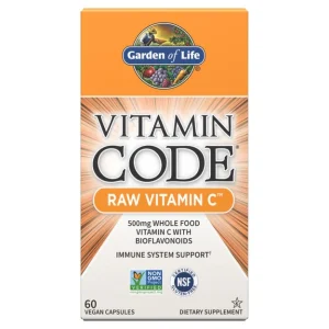 Garden of Life Vitamin Code Raw Vitamin C | 60 Veg Capsules | Exp. 01/2027