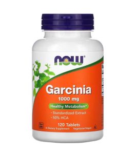 Now Garcia 1000mg (Garcinia cambogia Extract) | 120 Tablets | Exp. 06/2028