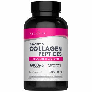 Neocell Grassfed Collagen Peptides 6000mg  | Vitamin C + Biotin | 360 Tablets | Exp. 09/2028