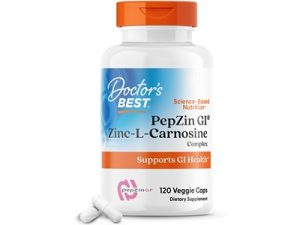 Doctor's Best Zinc L Carnosine PepZin GI® | 120 Veggie Capsules | Exp. 03/2028