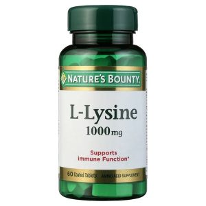 Nature's Bounty L-Lysine 1000mg | 60 Tablets | Exp. 04/2029