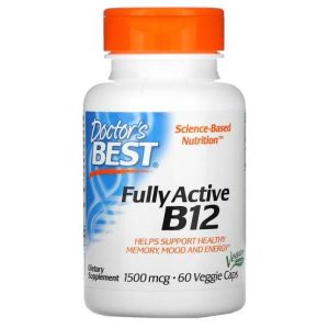 Doctor's Best Fully Active B12 | 60 Veg Capsules | Exp. 05/2027